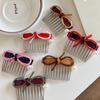Wow Sheila Acetate Bow Insert Comb Reverse Style Small Front Bangs Comb No Dent French Side Hair Accessories