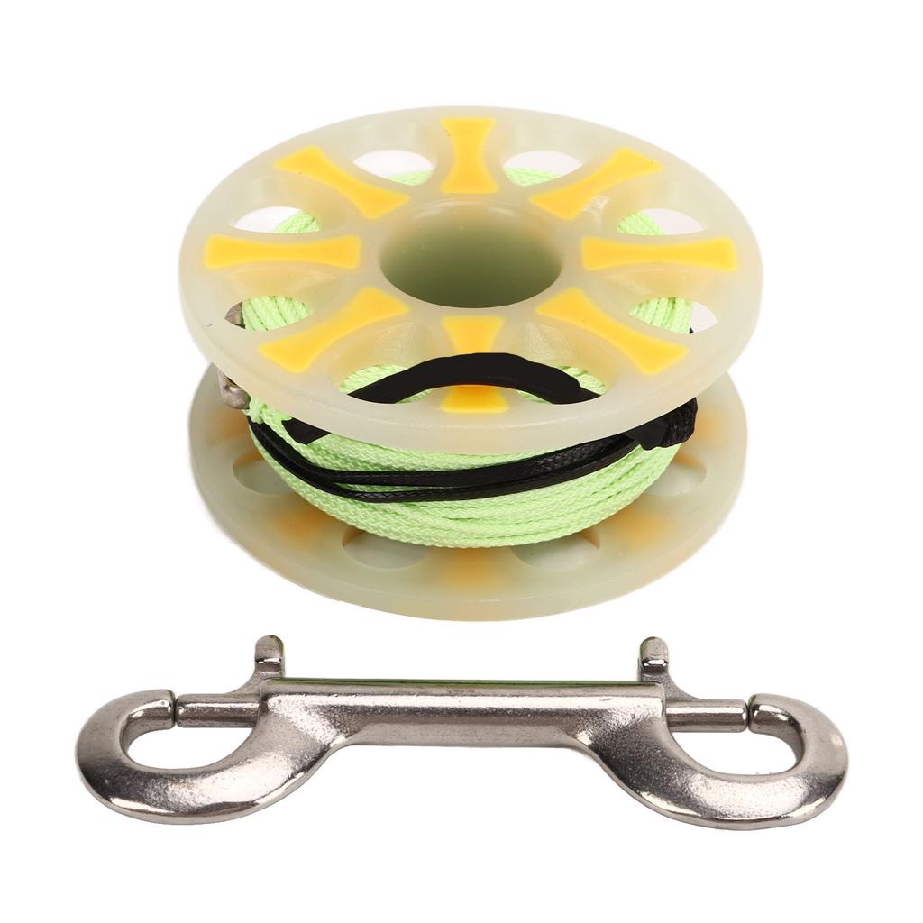 Finger Reel Diving Spool 30m Polyester Fiber Night Reflective Flat Line Lightweight Durable Diving Finger Reel with