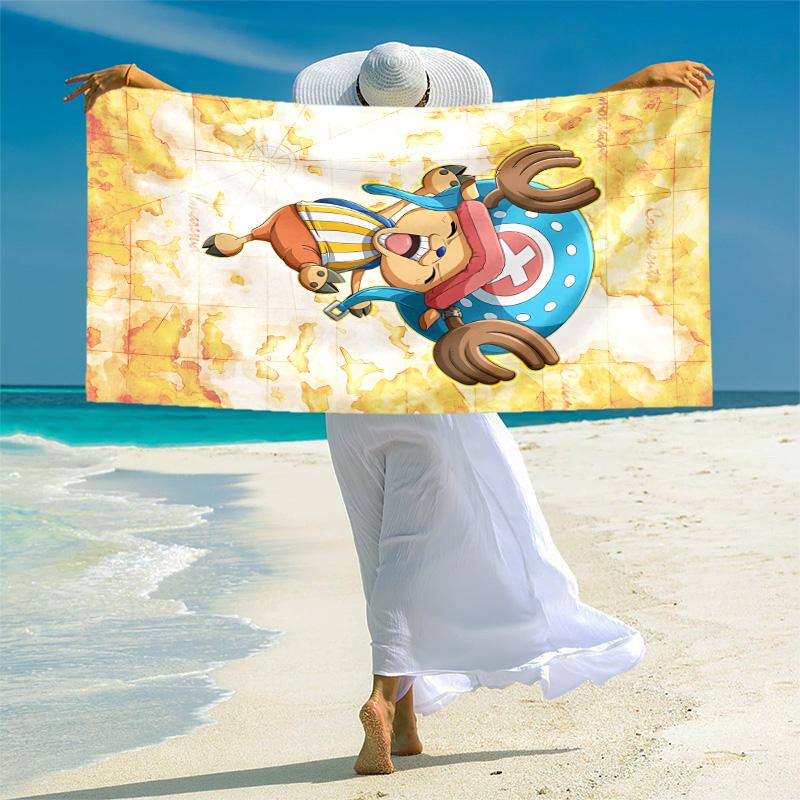 1pc One Piece Adventure Microfiber Beach Towels Quick Dry Towel Sand Beach Towels Pool for Travel Swim Pool. B7280126