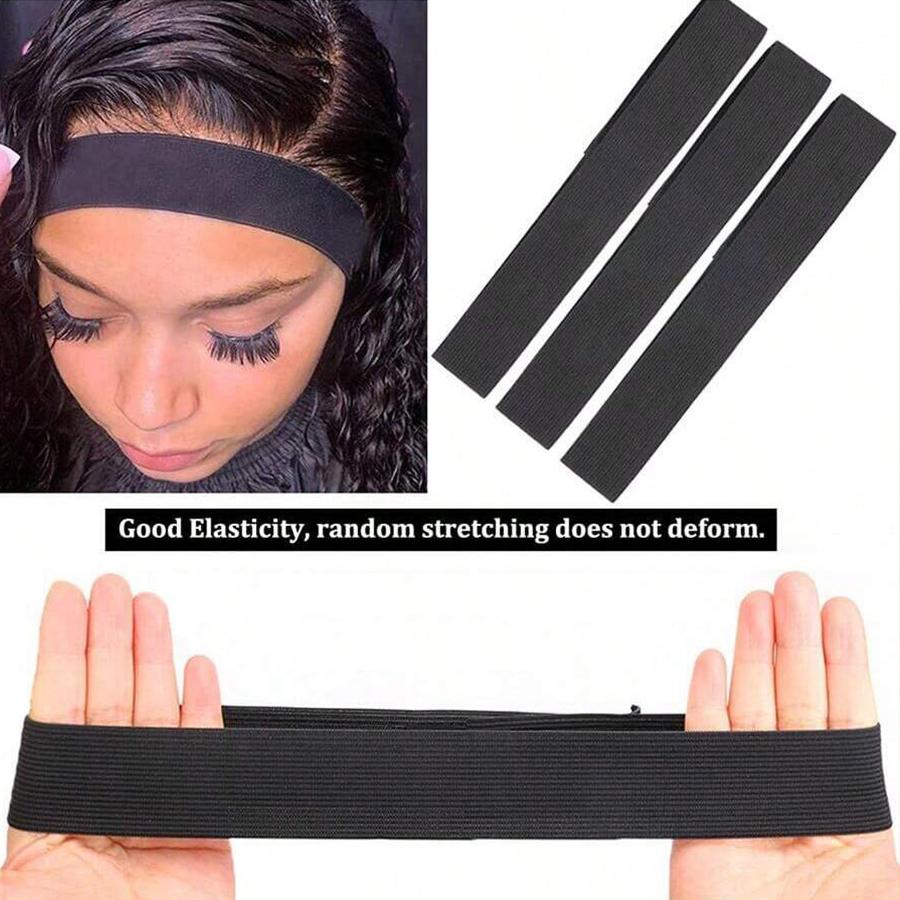 3PCS Edge Melt Band With Ear Protector For Lace Wigs Elastic Band With Logo Personalized For Laying Lace Edge Hair Band