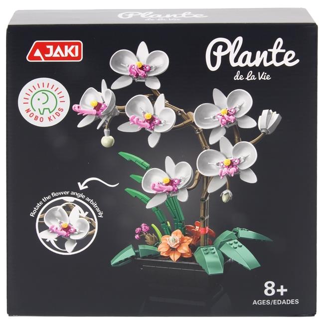 Construction Blocks Flower Orchid in a Pot White to be assembled 581 pcs.