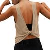 Women’s Sleeveless Open Back Tank Top Loose Fit Lightweight Athletic Yoga Workout Shirt for Gym Running Training