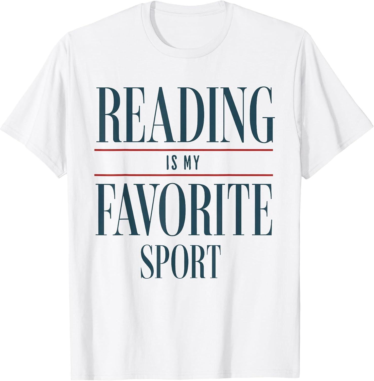 NEW LIMITED! Reading is My Favorite Sport Book Lover Funny Tee - MADE IN USA XL