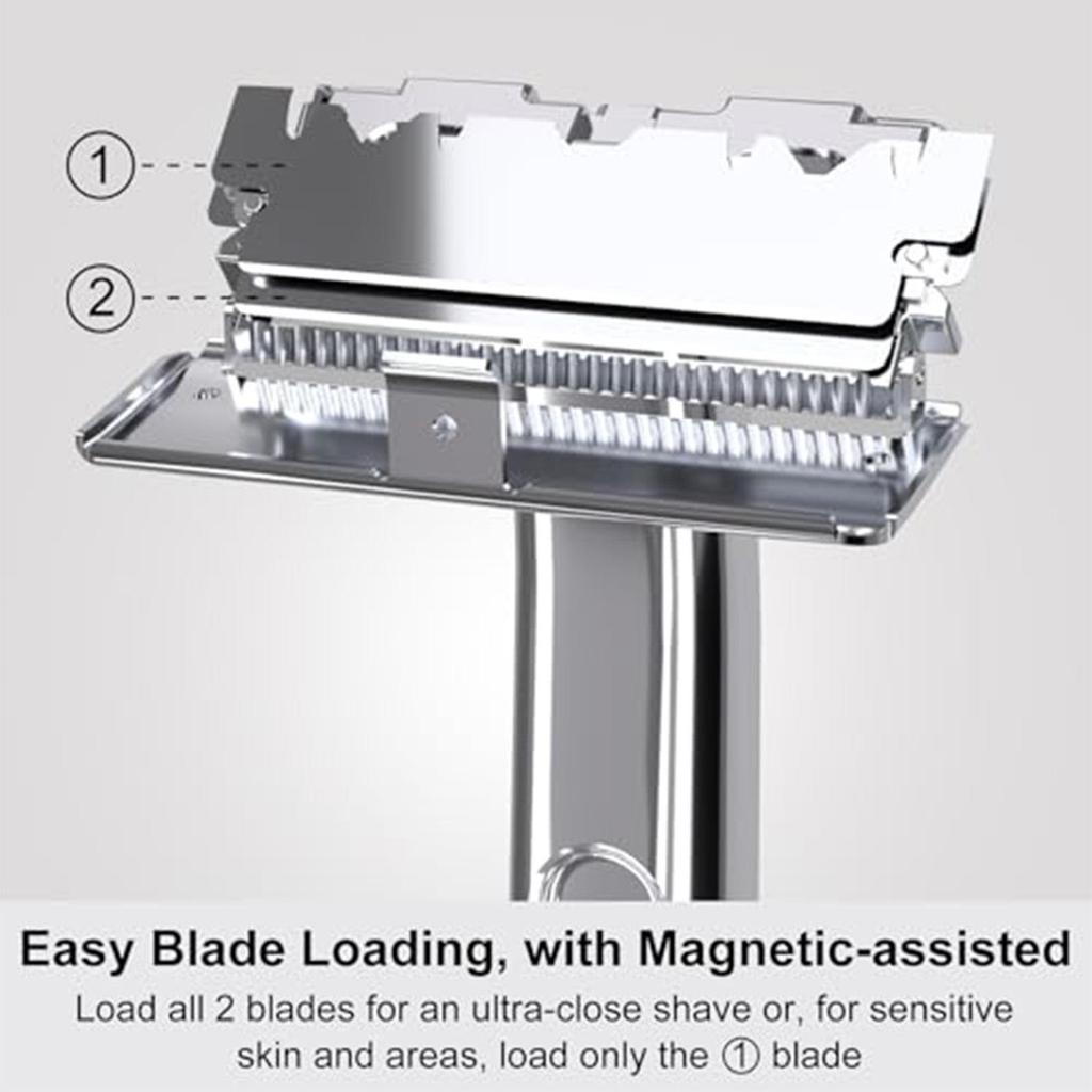 Double Layer Half Blade Manual Razor with Floating Head