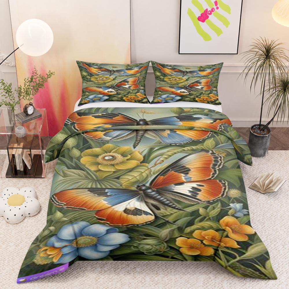 J-Jujutsu K-Kaisens Anime Characters Design Bedding Set (1 Duvet Cover, 2 Pillowcases, Duvet Not Included)