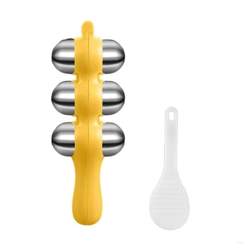 

Easy to Use Rice Ball Mould Stainless Steel Rice Shaping Tool Rice Roll Shake Kitchen Cooking жовтий