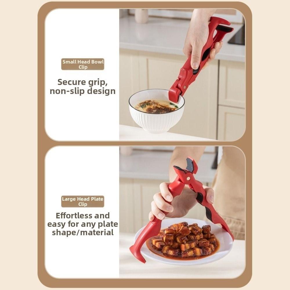 3in1 Anti-hot Bowl Plate Clips Silicone Handle Bottle Opener Portable Hot Bowl Gripper  Kitchen Use