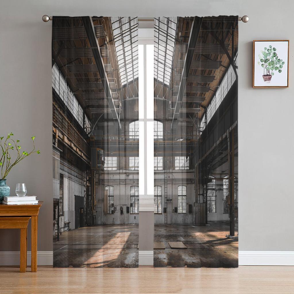 Vista Finestra Boschi Foresta Alberi Tende Voile Trasparenti Per Camera da Letto Soggiorno Cucina Decorazione Lussuose Tende in Chiffon Tulle Organza