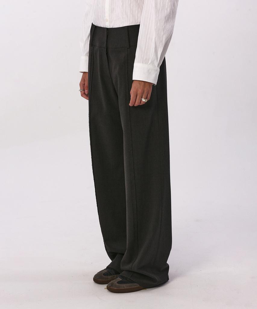 Lipeullegtibeulum Low-Cutting Wide Trousers (D.Gray)