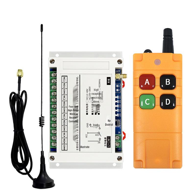 High-Power Wireless Remote Control Switch for 12V-48V Motors and Lamps