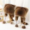 Raccoon Earflap Winter Hat - Faux Fur Lei Feng Style for Women, Children & Adults