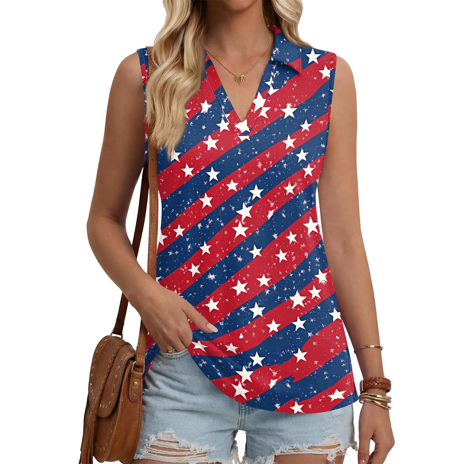 

Women s Fashion Casual Lapel Sleeveless Color Shirt Women s V-Neck Up Tops XL кавун червоний колір