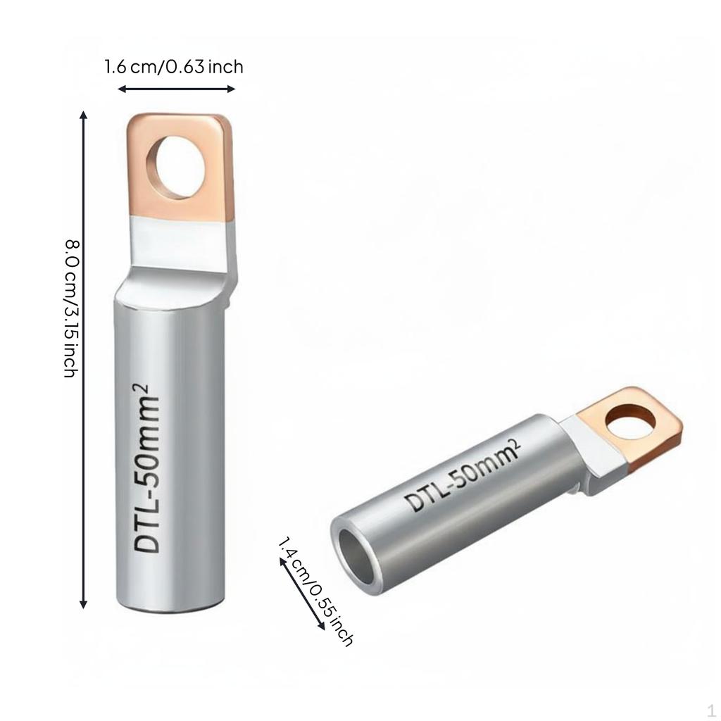 Copper Aluminum Terminal Lug, Bimetal Connector, Strong Conductivity, Wiring Factory Std 50mm2