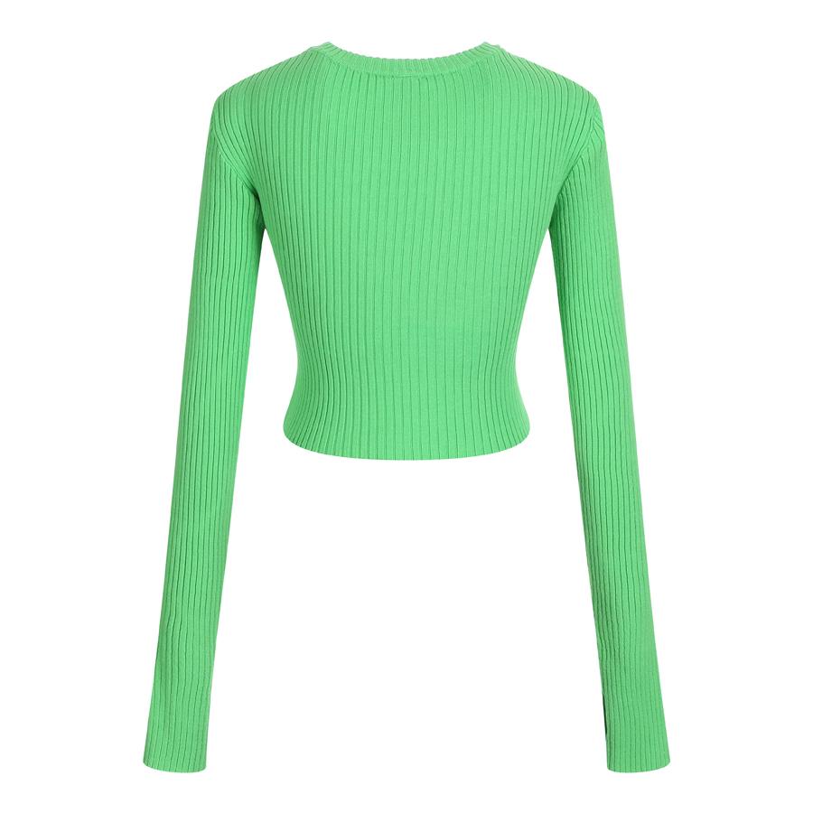 LALAFOX Knit V Cut Cpopped T-Shirt Bn4Kl001