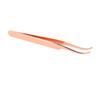 Eyelash Applicator Tool DIY Rose Gold Curved Lash Tweezer for Easy Lashes Application and Removal