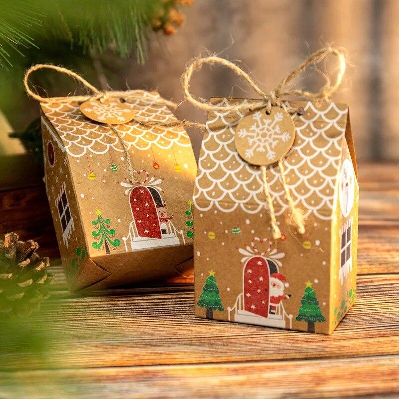 24 Sacchetti Regalo Di Natale In Carta Kraft – Con Etichette E Nastro – Perfetti Per Caramelle, Biscotti E Piccoli Regali