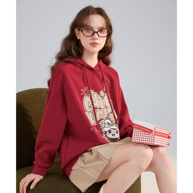 TonLion Women's Cartoon Pattern Hooded Sweatshirt