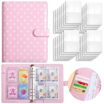 A5 Loose-leaf Account Notebook Spotted Cover Planner Custom Financial Organizer Multi-slot Work Journal Portable Record Book