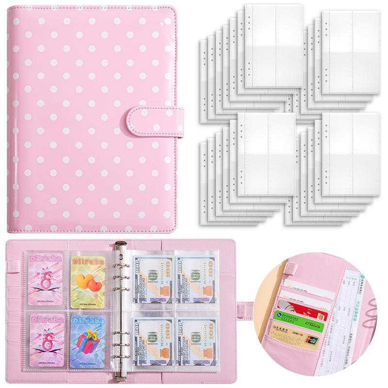 A5 Loose-leaf Account Notebook Spotted Cover Planner Custom Financial Organizer Multi-slot Work Journal Portable Record Book