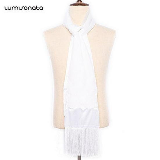 

LED Faux Silk Light-Up Scarf: USB Rechargeable, Colorful and Warm for Winter & Christmas 170 cm белый