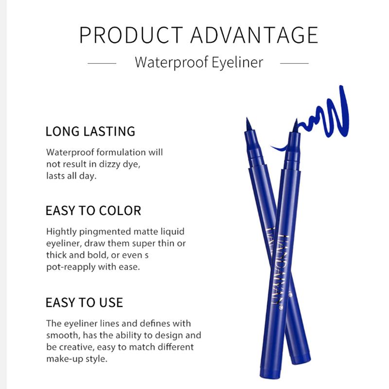 12 Farben mehrfarbig Schwarz Flüssiger Eyeliner Stift Wasserdichter Stift Lang anhaltendes Augen-Make-up Make-up Frauen Augen Kosmetik