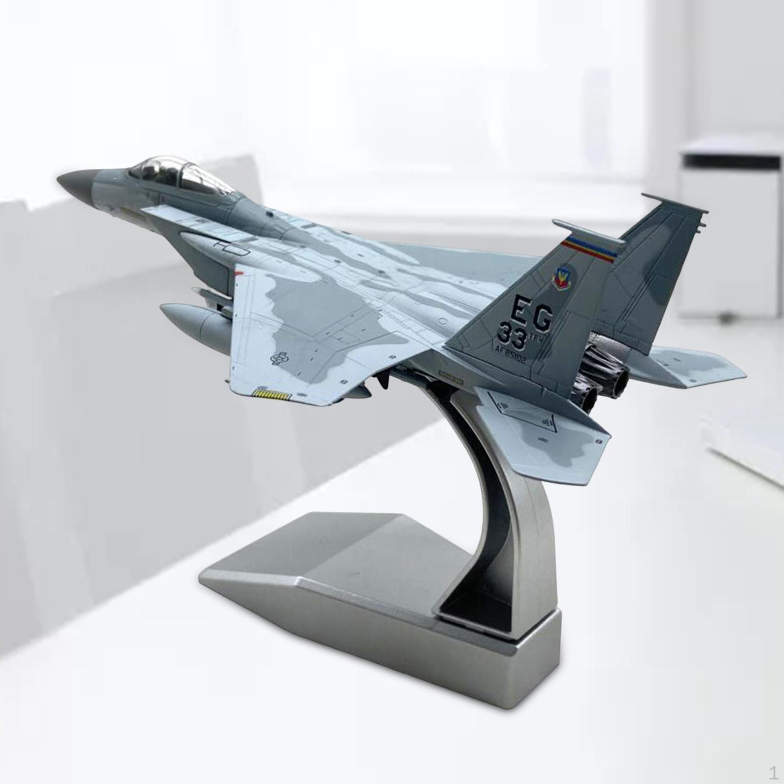 

1/100 Scale US F-15C Fighter Model Metal Plane with Display Stand Professional Multipurpose