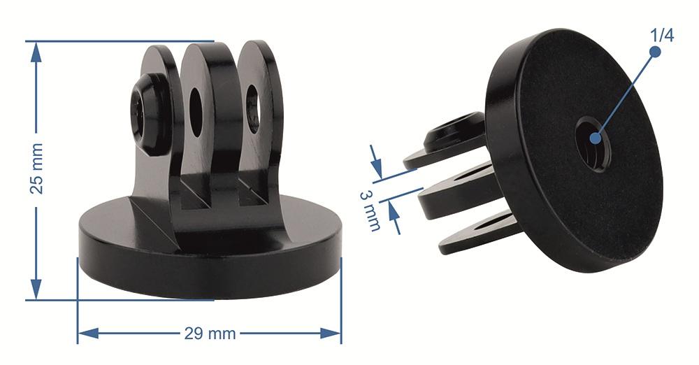 1/4" Aluminum Tripod Adapter for GoPro DJI SJCAM Cameras