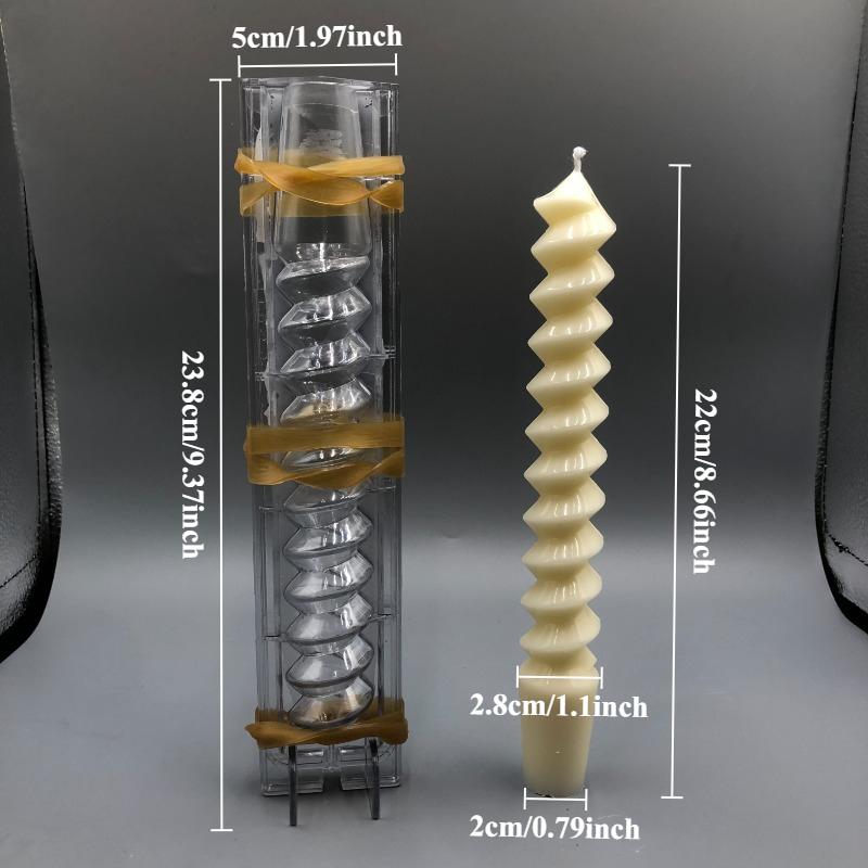 

Сделай сам Спиральная форма для длинных свечей Легко извлекаемая Пластиковая Акриловая ПК форма Набор Инструменты для изготовления свечей для украшения ужина при свечах
