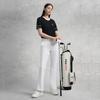 Fila Golf Series Trendy Fashion Casual Sports Versatile Sweet Cool Style Breathable Soft Comfortable Fitted Short Sleeve Knit Top A11W535413FBK