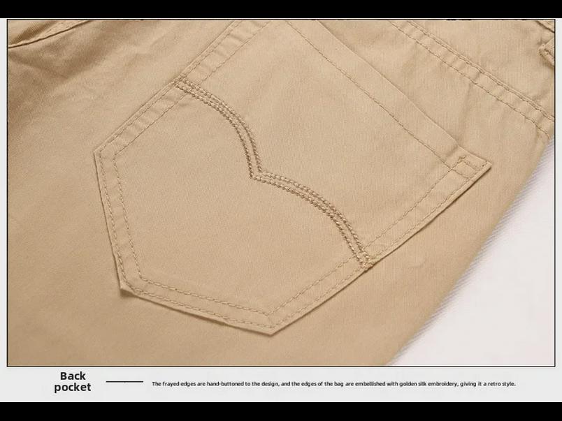 Hongxinjie Pánské bavlněné chino kalhoty velkých velikostí