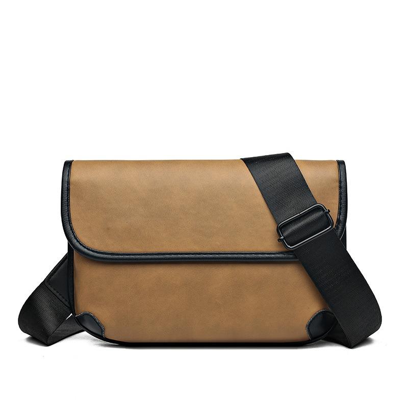 Niche Plaid Messenger Men's Bag OEM Generation High Quality PVC Old Flower Material Men's Shoulder Bag