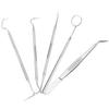 5Pcs Professional Stainless Steel Dentist Tools Set Dental Hygiene Cleaning  Kit