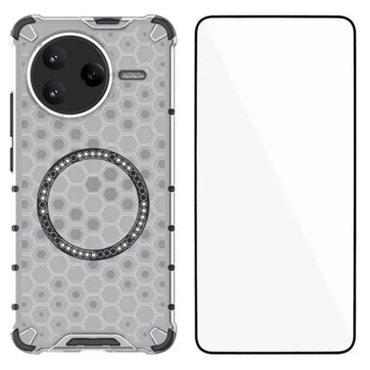 

Чохол для Xiaomi Redmi K80 5G/Xiaomi Poco F7 Pro 5G Сумісний з MagSafe WANLONFENG FC Series Чохол для телефону з ТПУ+ПК із загартованим склом Transparent