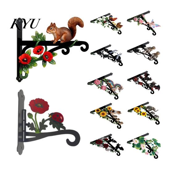 Gartendekoration Geschenke Wandmontierter Pflanzer Hängehaken, Tierisches Eisen Hängende Pflanzenhalterung, Einzigartige Rasenkunst Outdoor Heavy Duty Halter für Terrasse Hof
