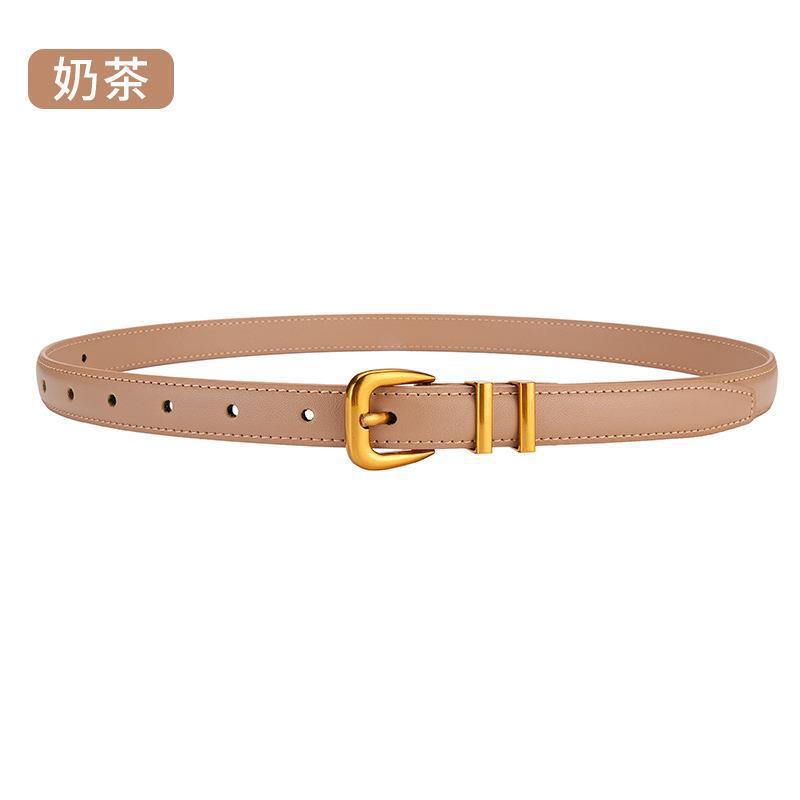 Women'S Belt Cowhide Genuine Leather Belt Women'S Casual Retro Trendy Jeans Skirt Belt