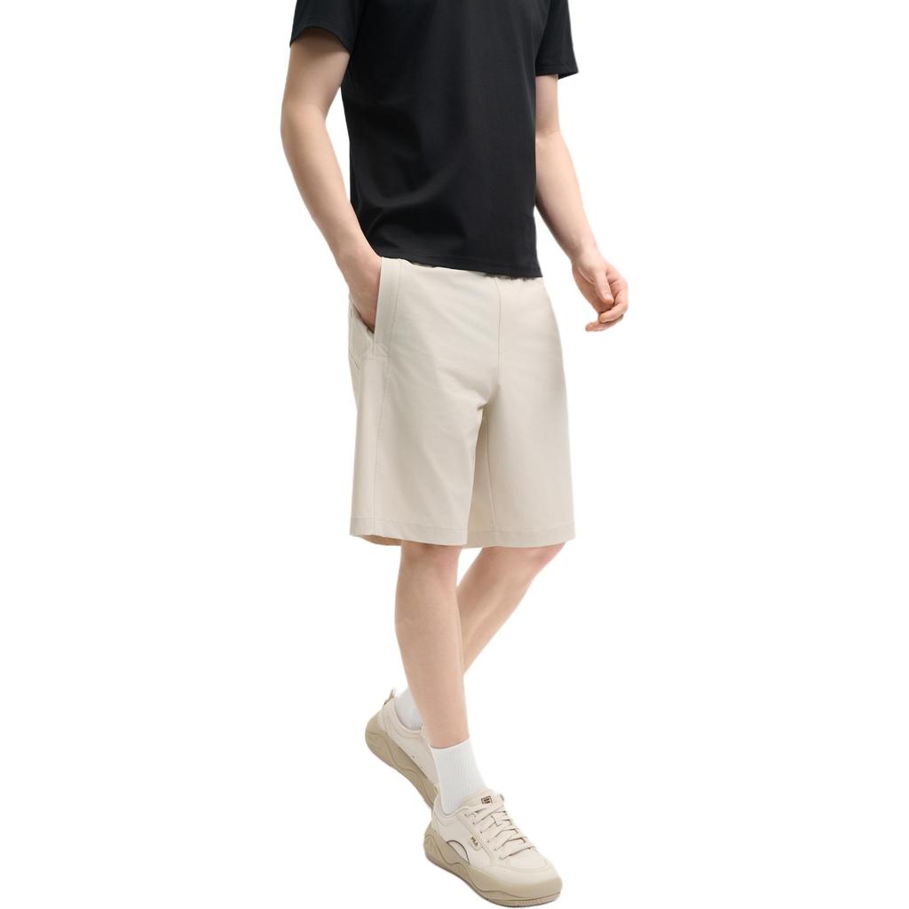 Fila Heritage Series Fashion Simple Versatile Comfortable Five-Point Casual Shorts Men Shorts Tianmai-Beige F11M528807F-BG