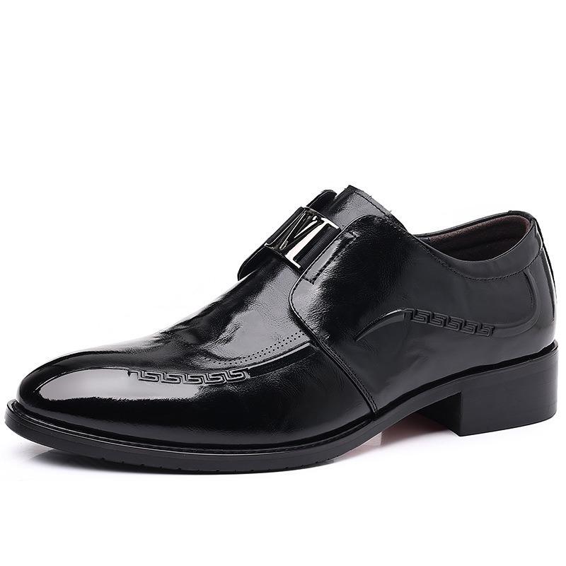 Men's Genuine Cowhide Leather Slip-on Shoes - Breathable, British Style, Formal/Casual