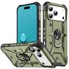 For iPhone 17 Pro Max Case PC+TPU Anti-Drop Phone Cover with Ring Kickstand
