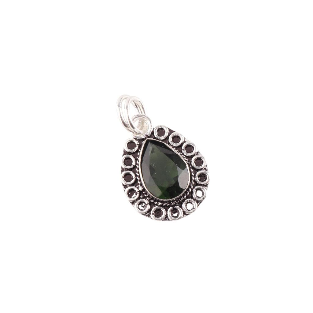 Green Tourmaline Gemstone 925 Sterling Silver Jewelry Designer Boho Pendant 1.02'' For Valentine's Day Gift PP-26-44