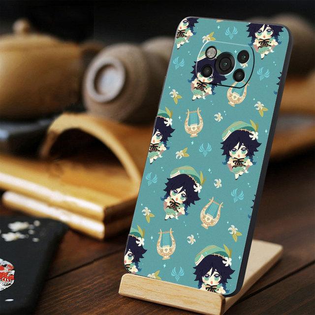For Xiaomi Poco X4 F4 Gt M4 Pro 5g M3 9t 11t Mi 11 Lite 10t X3 Nfc F3 Note 10 Phone Case Anime Genshin Impact Capa Black