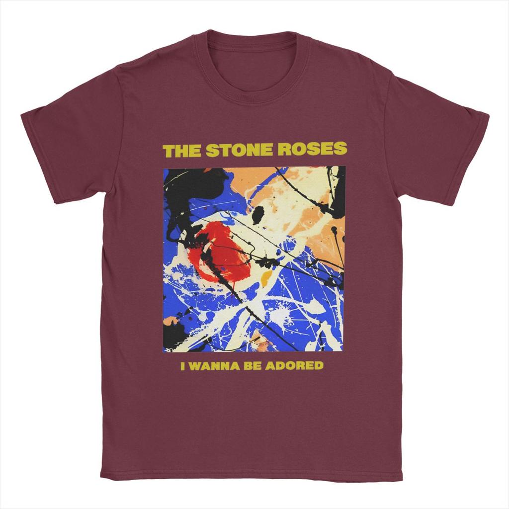 The Stone Roses Band Herren T-Shirt Vintage T-Shirt Kurzarm Rundhals T-Shirts Baumwolle Originalkleidung