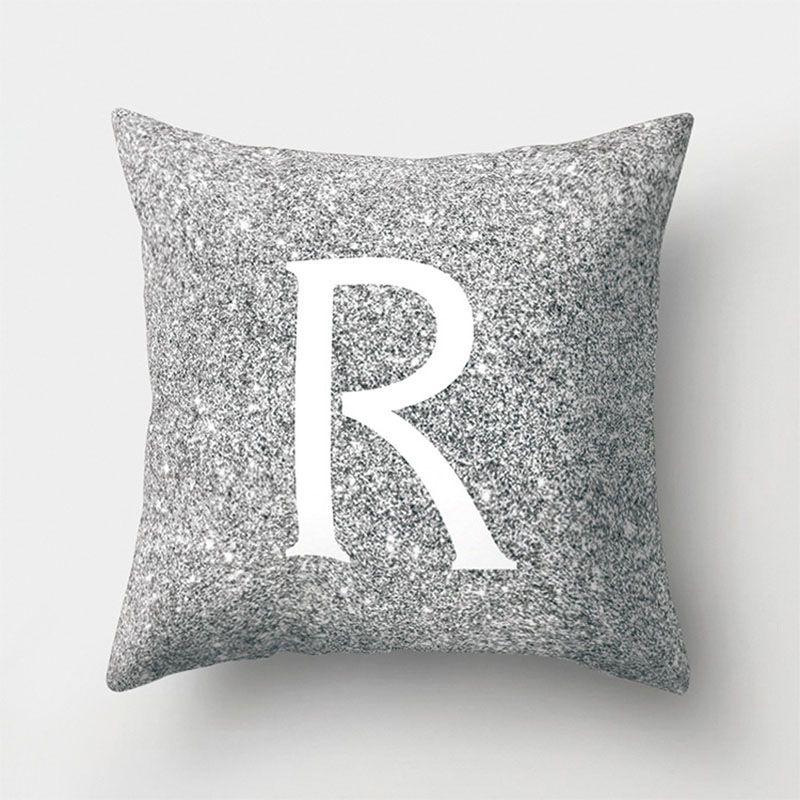 Chic Letter Cushion Rose Gold Glitter Throw Pillow Case Cover Designed For Trendy Home Sofa Decor 45cm