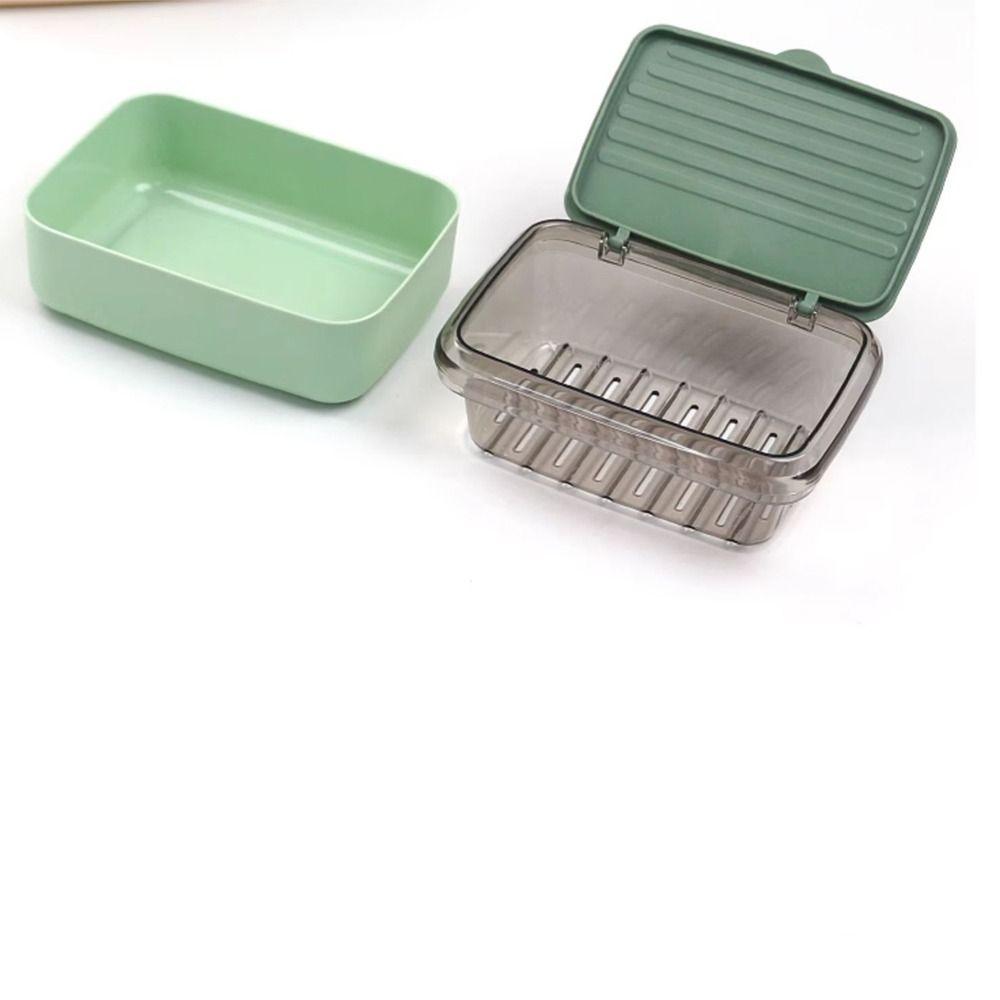 With Cover Soap Case Portable Drain Dish High Quality Soap Box  Outdoor Travel