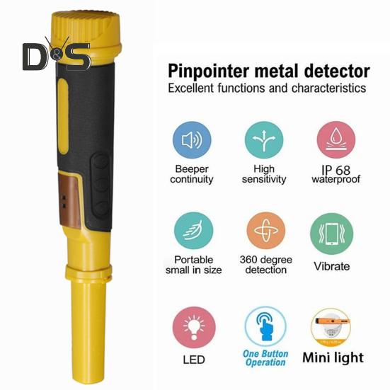 Multifunctional Handheld Underwater Metal Detector IP68 Waterproof Portable Pulse Pinpointer Induction Metal Detector