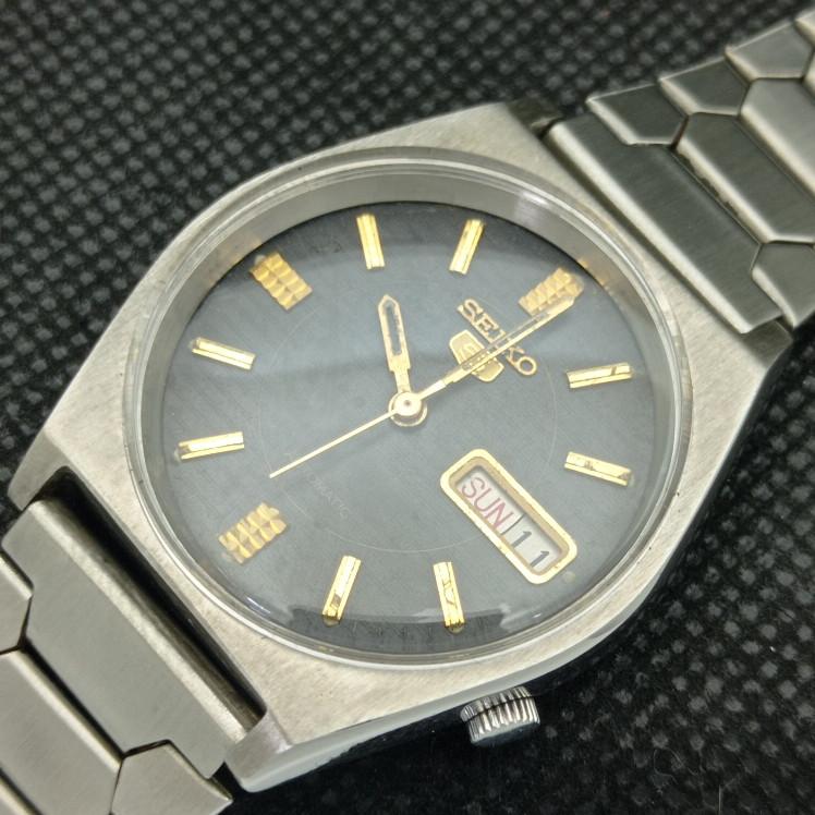 USED VINTAGE SEIKO 5 AUTO 7009A JAPAN MENS ORIGINAL DIAL WATCH 621b-a413561-2 SKU621b-a413561