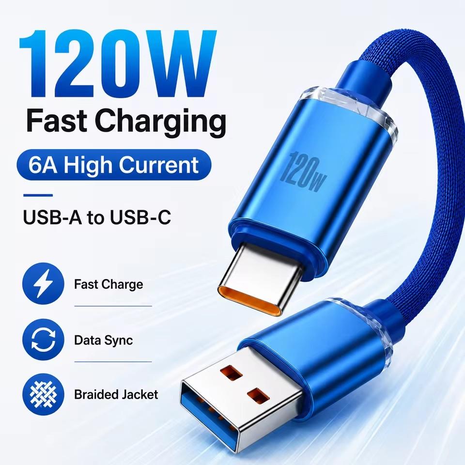 111W Cable Super Fast Charging Cable USB A to Type C Cable Cord Quick Charge Phone Type C-C Cables For Samsung Xiaomi iPhone