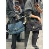 25K Retro-Denim-Ketten-25-Tasche neue Xiaoxiangfeng-Wanderer-Posttasche modisch vielseitig Einzel Schulter Schrägband
