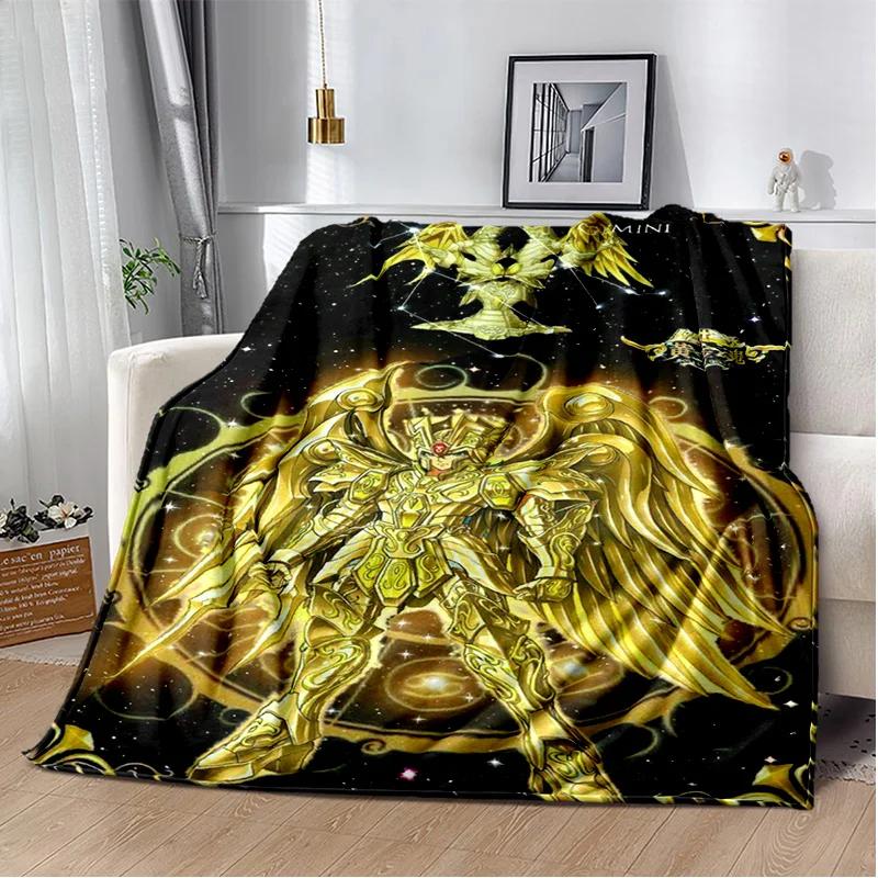 3D-Retro-Saint-Seiya-Anime-Cartoon-Decke, weiche Überwurfdecke für Zuhause, Schlafzimmer, Bett, Sofa, Picknick, Reisen, Büro, Decke für Kinder