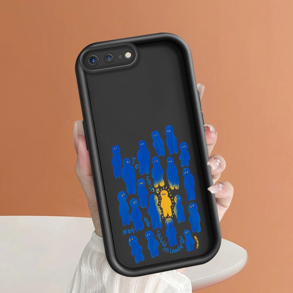 Carcasă de telefon cu model albastru de desene animate pentru iPhone Samsung Galaxy Xiaomi Redmi POCO HUAWEI Honor Carcasă din cauciuc antișoc