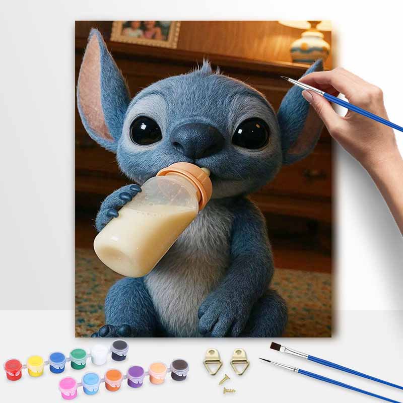 Disney Stitch Oil Painting Kit Canvas DIY Home Decor Gift